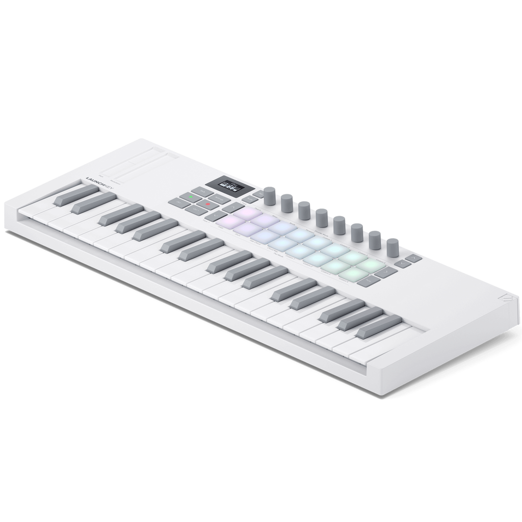 Novation Launchkey Mini 37 MK4 MIDI keyboard, in white