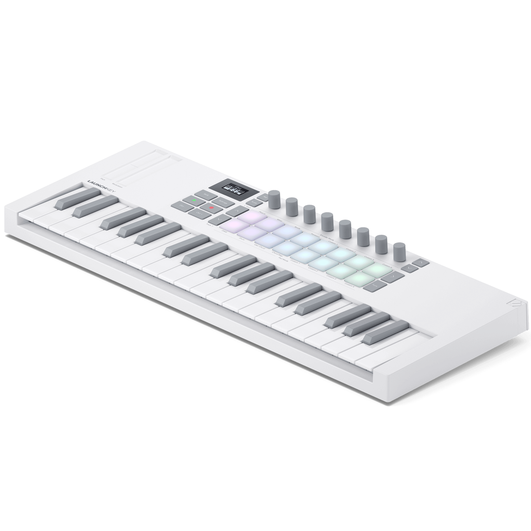 Novation Launchkey Mini 37 MK4 MIDI keyboard, in white