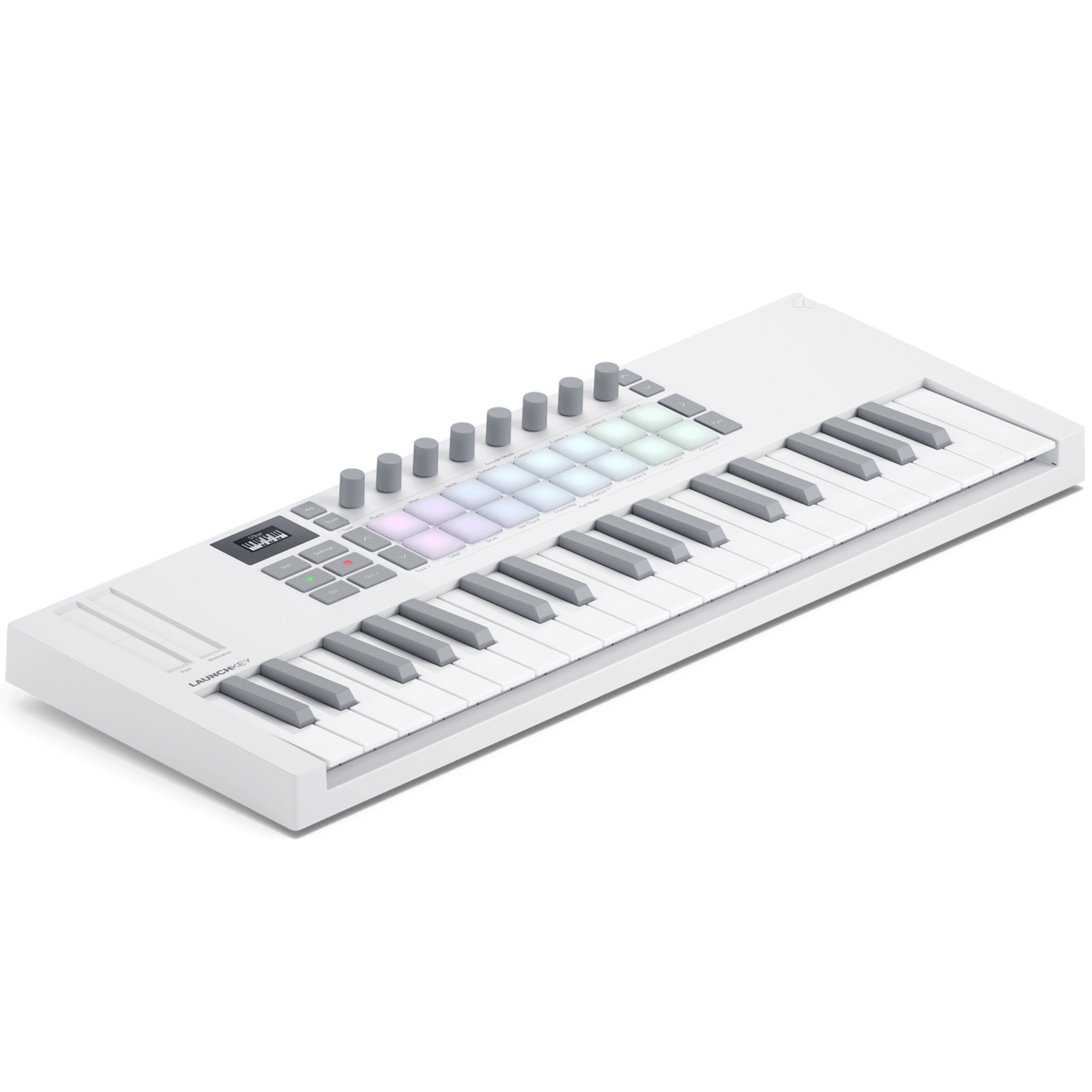 Novation Launchkey Mini 37 MK4 MIDI keyboard, in white