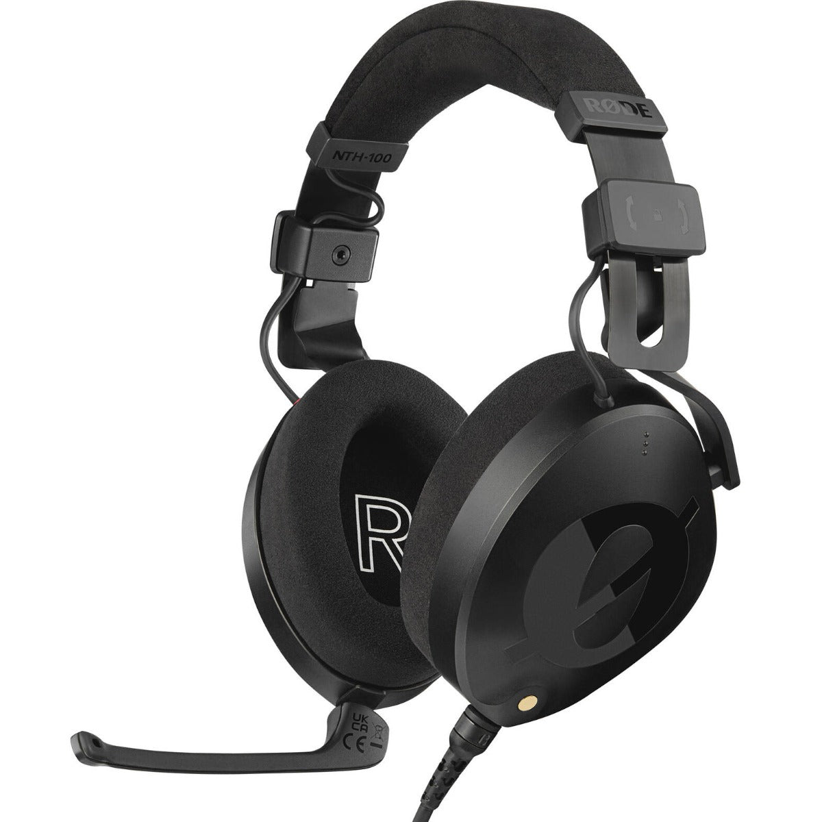 Rode NTH-100M gaming headphones with over-ear design, black and gray color, featuring adjustable headband and large cushioned ear cups.