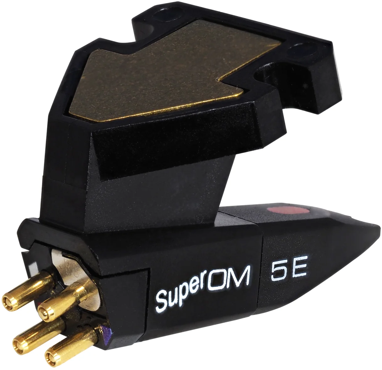 Ortofon Super OM 5E turntable cartridge with stylus and connector for high-quality vinyl playback.