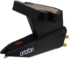 Ortofon Super OM 5E turntable cartridge with logo, precision stylus for high-quality vinyl playback.