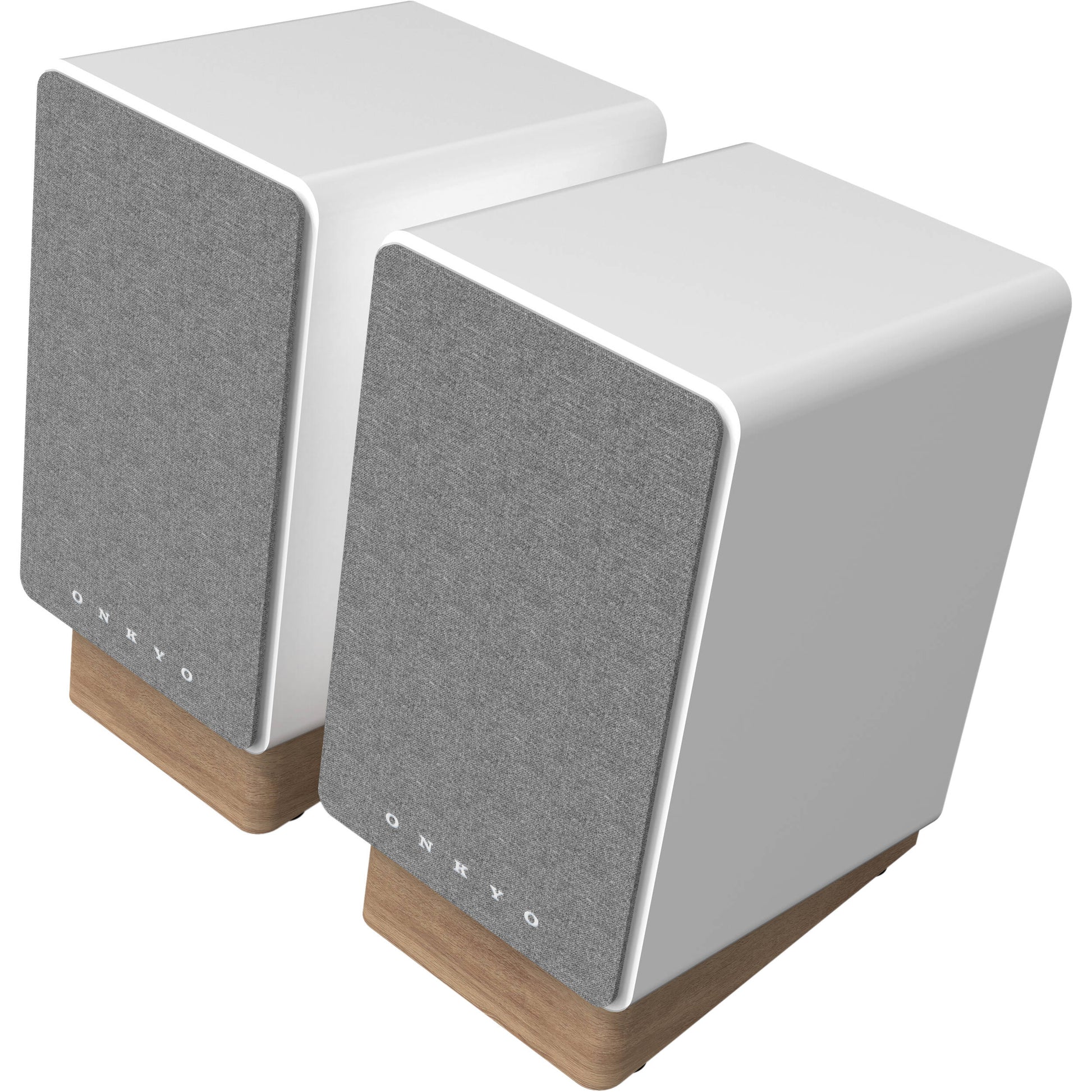 Onkyo GX-30ARC desktop speakers, in black, lifestyle setting