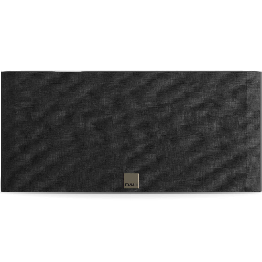 DALI Opticon Vokal MK2 center speaker in black, featuring sleek design and high-quality audio components for home theater setups.