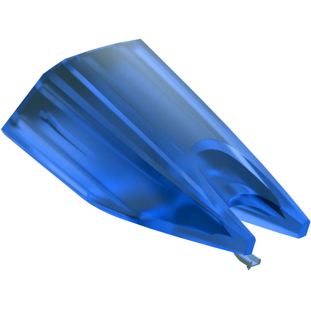 Ortofon Concorde Music Blue turntable stylus shown with sleek blue body and fine needle for vinyl record playback.