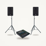 Yamaha DBR10 Pair + Mackie ProFX10v3 + K&M 21435 Compact Band PA Set