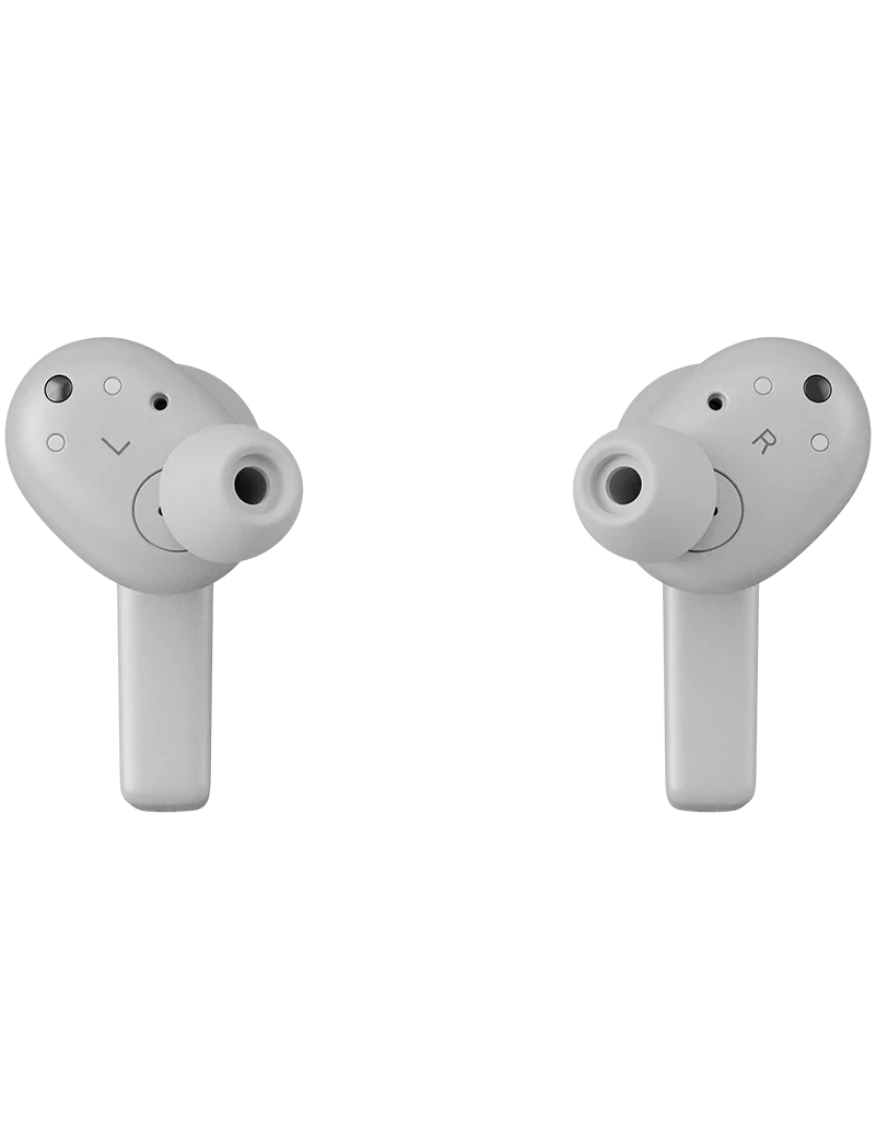 Bang & Olufsen Beoplay Eleven wireless in-ear headphones with copper-tone finish, shown from the front in a packshot image.