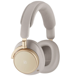 Bang & Olufsen Beoplay H100 wireless headphones in hourglass sand color, shown in a front perspective.