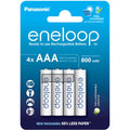 Panasonic Eneloop AAA batteries, 800mAh, set of 4, rechargeable universal batteries for electronic devices.