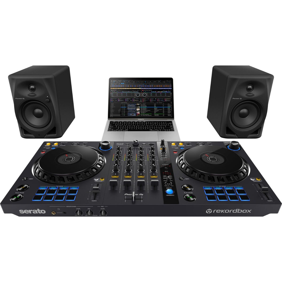 Pioneer DJ DM-50D desktop speakers, front view, black