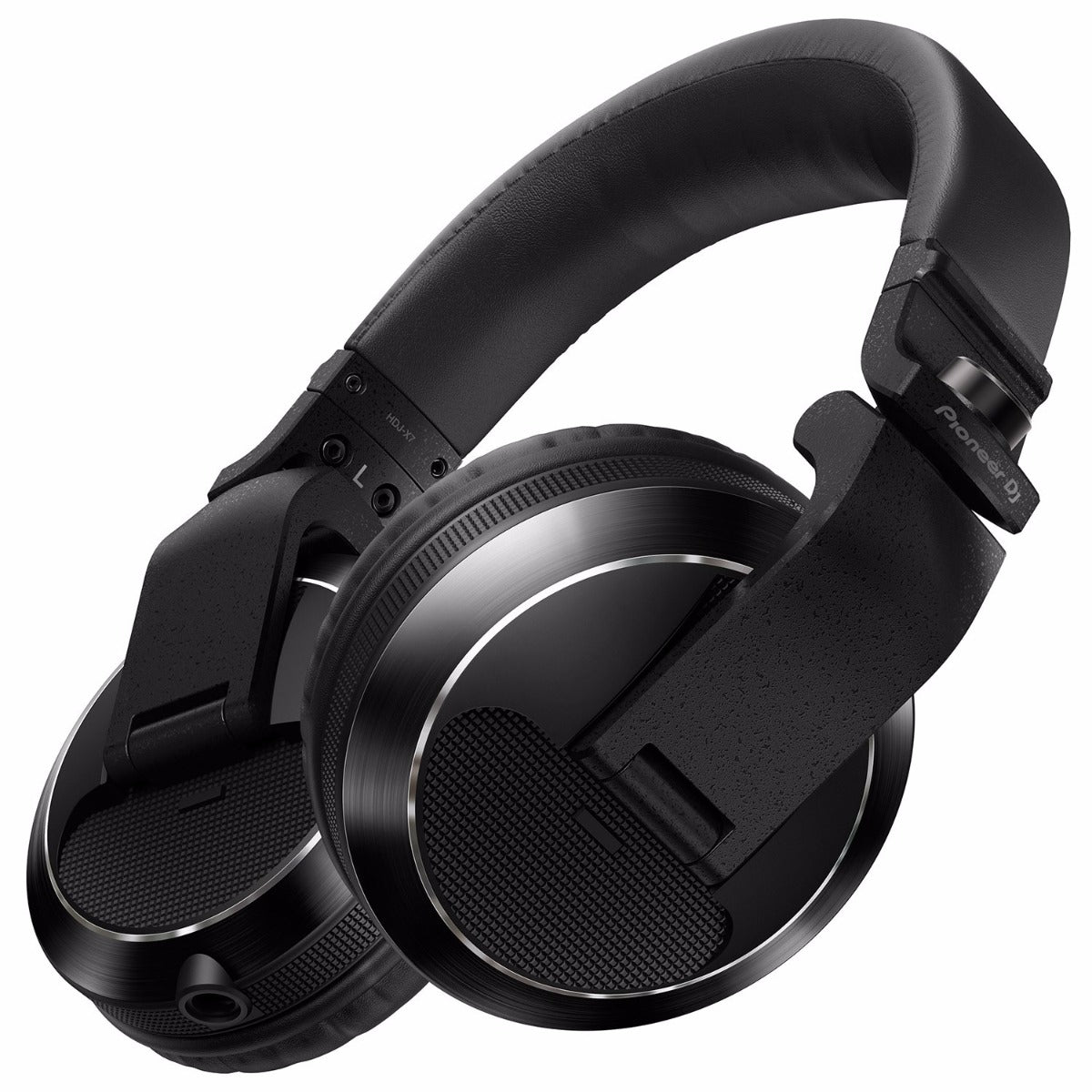Pioneer DJ HDJ-X7 DJ headphones with over-ear design, black color, and padded ear cups for professional audio monitoring