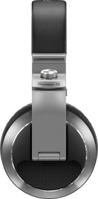 Pioneer DJ HDJ-X7 DJ headphones with large ear cups and adjustable headband, shown in black with detailed ear cup design.