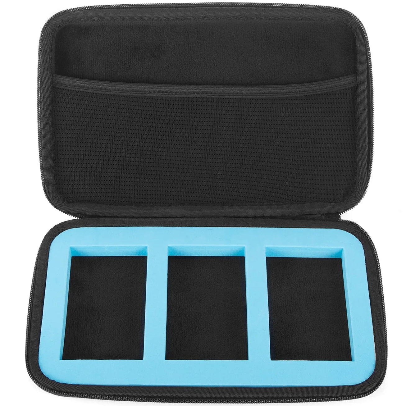 Open Analog Cases Glide Studio Bag for three Teenage Engineering Pocket Operators, showing padded compartments and durable design.