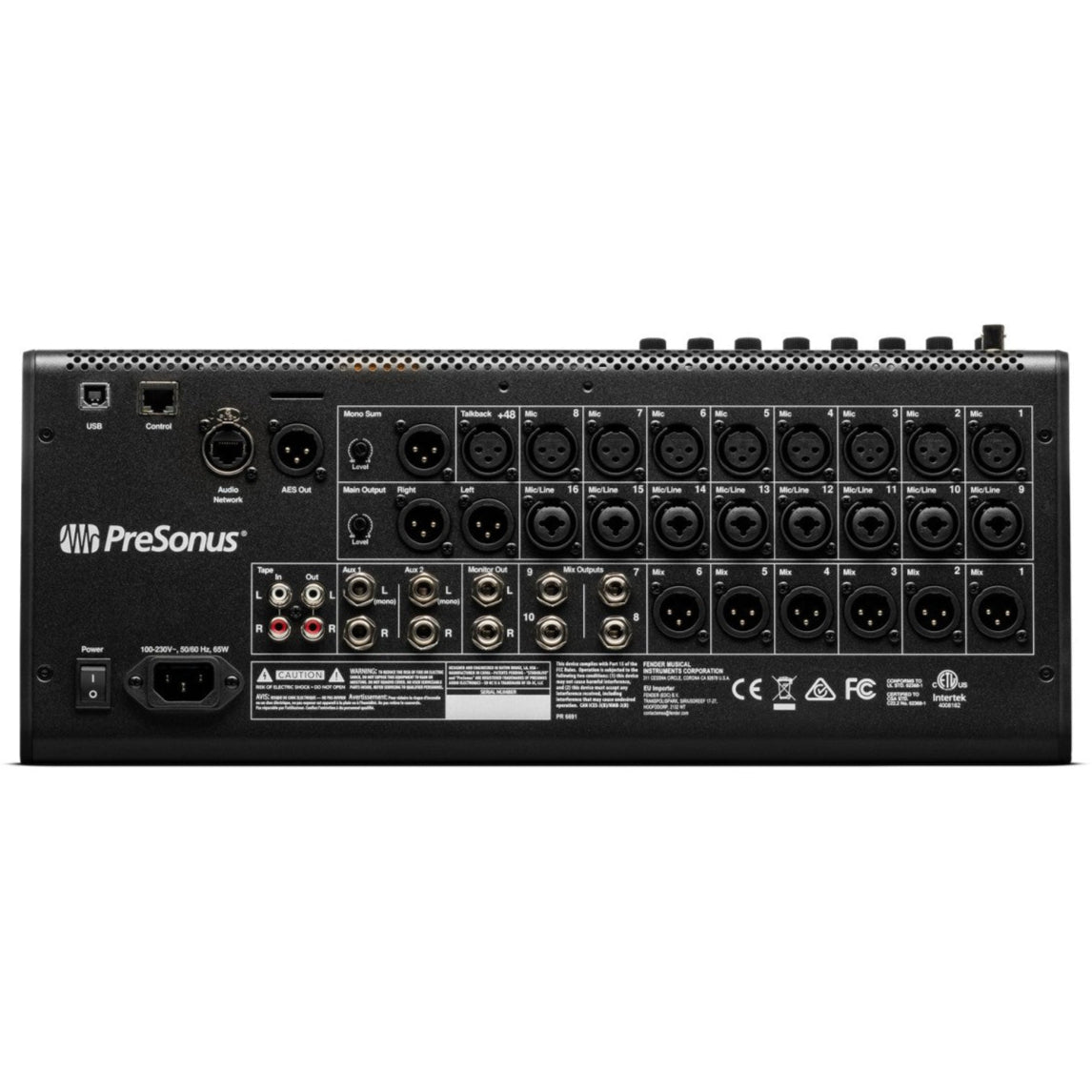 Presonus StudioLive Series III SE 16 digital mixer with touchscreen, knobs, and multiple input channels for live sound mixing.