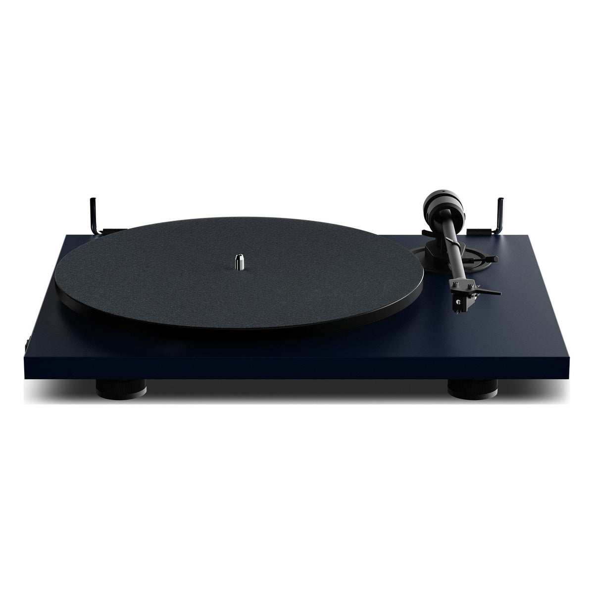 Pro-Ject E1.2 BT Steel Blue turntable, front view