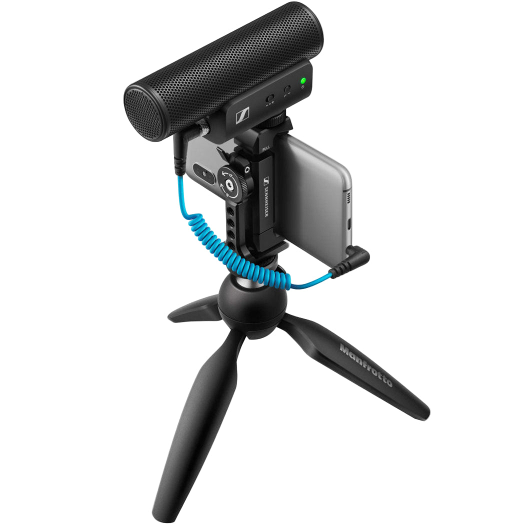 Sennheiser MKE 400 MK2 Mobile Kit iOS & Android microphones with compact design for mobile audio recording.