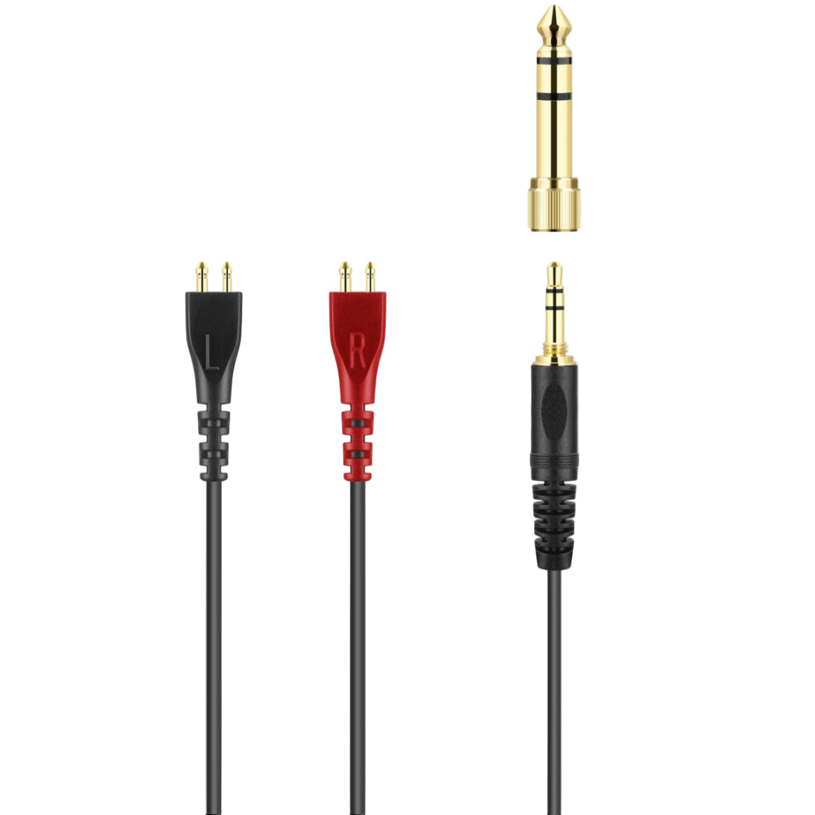 Sennheiser HD 25 Light headphone cable, 1.5 m, close-up detail in black