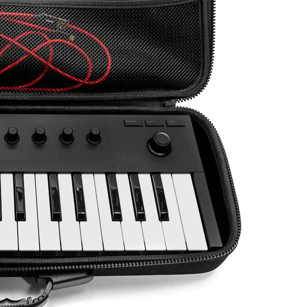 Analog Cases PULSE keyboard case for Arturia KeyStep and Native Instruments M32, black protective bag with handles and zipper closure.