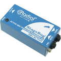 Radial Engineering StageBug SB-1 DI box for professional instrument signal conversion and audio output.