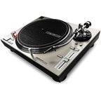 Reloop RP-7000 MK2 DJ turntable, silver, angle view