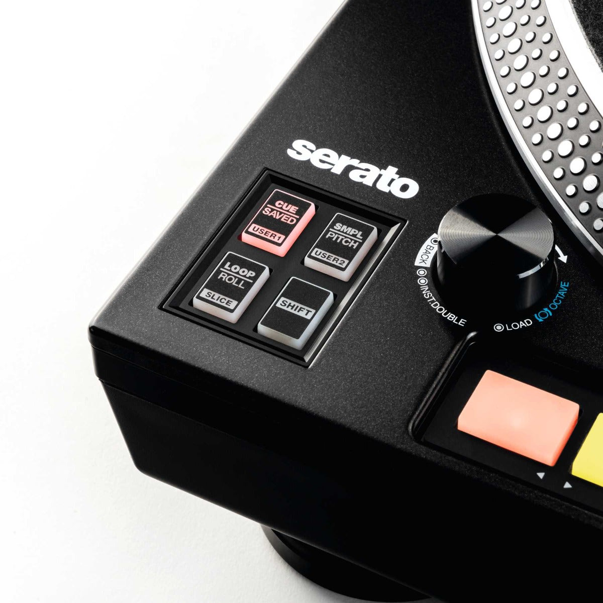 Reloop RP-8000 MK2 DJ turntable with digital controls and professional-grade platter for mixing and scratching.