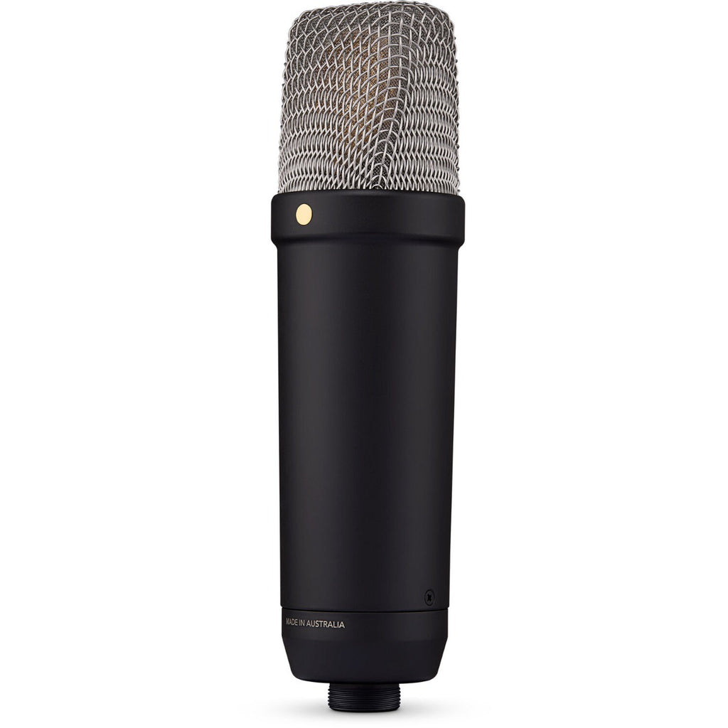 Rode NT1 GEN5 condenser microphone, black, angle view