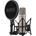 Rode NT1 GEN5 condenser microphone, silver in shock mount with pop filter and box
