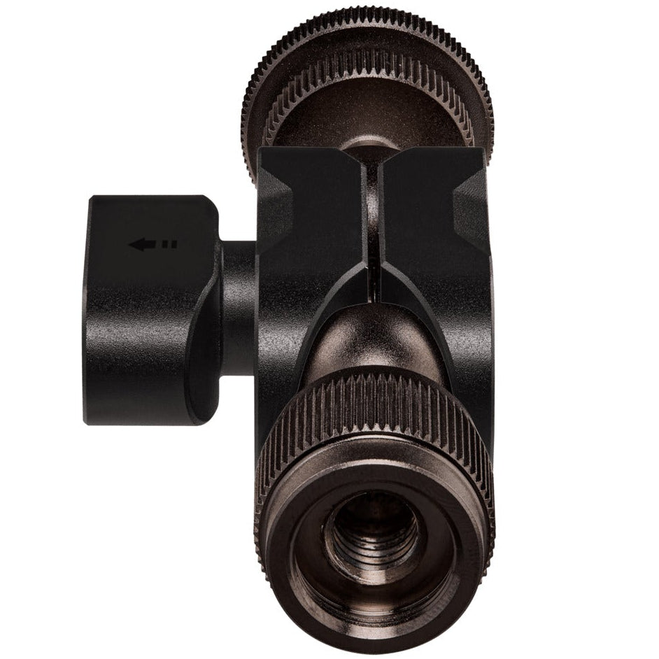 Rode Universal Ball Mount for microphones, top-down view showing shock mount with adjustable joints and secure attachment points