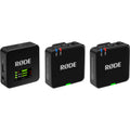 Rode Wireless GO 3 wireless microphone system with compact transmitter and receiver, ideal for high-quality audio recording.