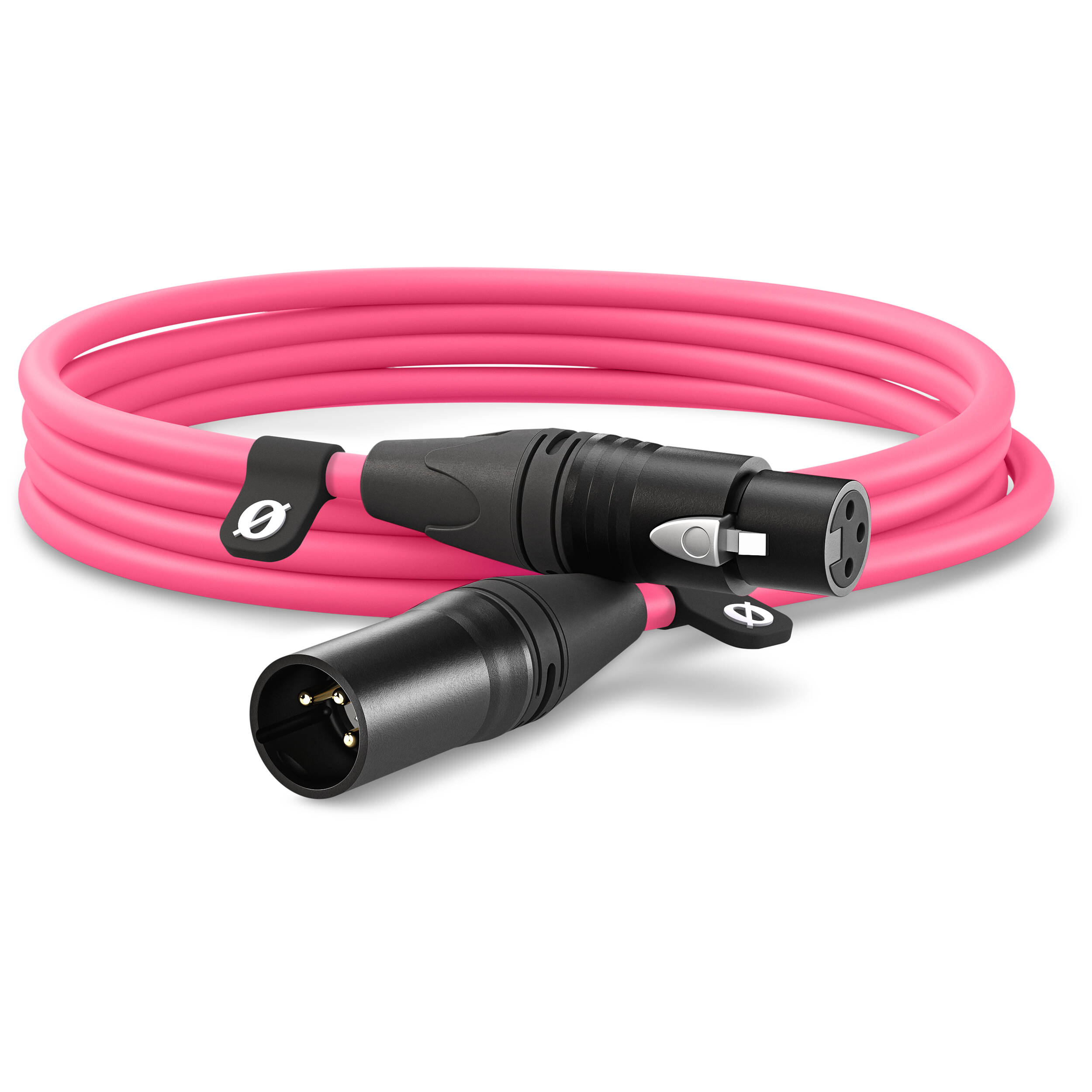 Rode XLR-Female to XLR-Male Cable, connectors close-up, black