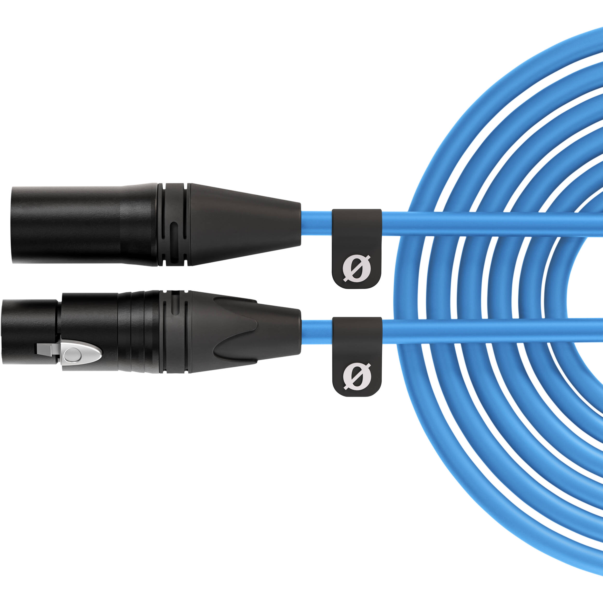 Rode XLR-Female to XLR-Male Cable, connectors close-up, black