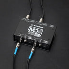 Samson MD2 Pro DI box with multiple input options and rugged design, used for audio signal conversion and enhancement.