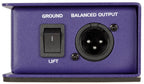Samson MD1 Pro DI box with input and output jacks, designed for professional audio signal conversion and connection.