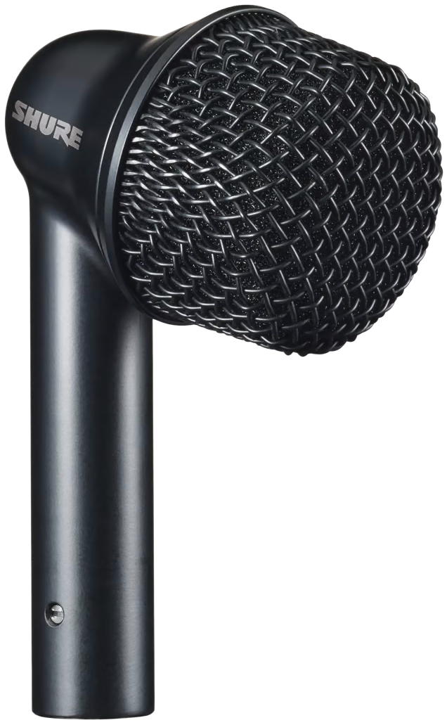 Shure Nexadyne 6 dynamic microphone with a sleek black design, ideal for professional audio and live sound applications.