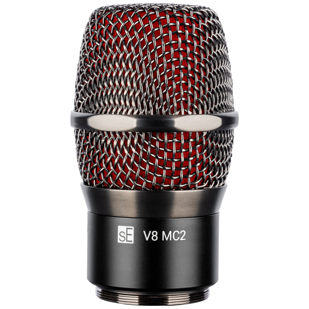 sE Electronics V8 MC2 wireless capsule in Graphite Grey, front view