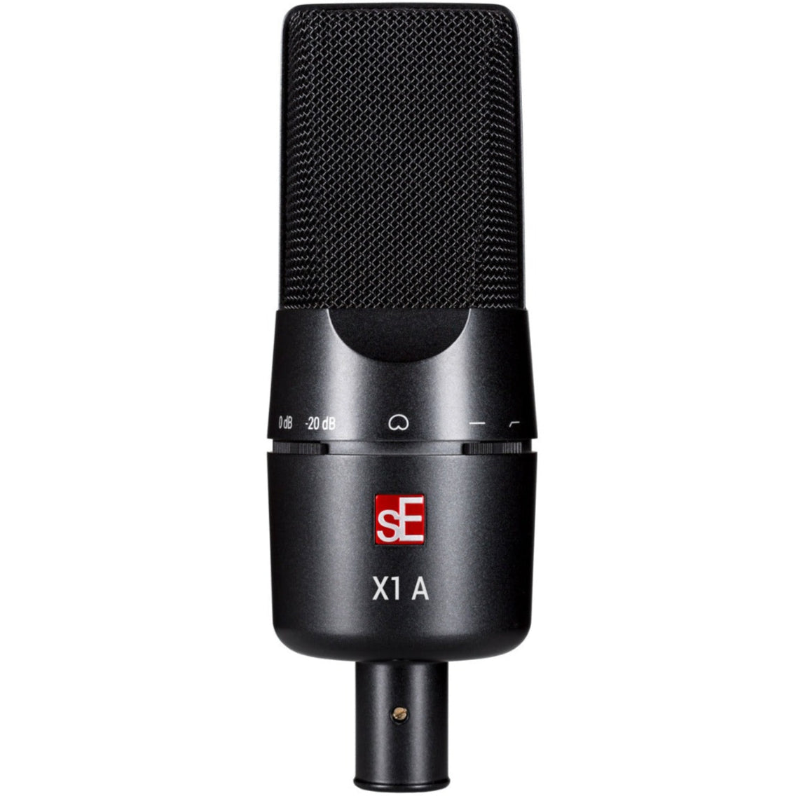 sE Electronics X1 A condenser microphone, front view.