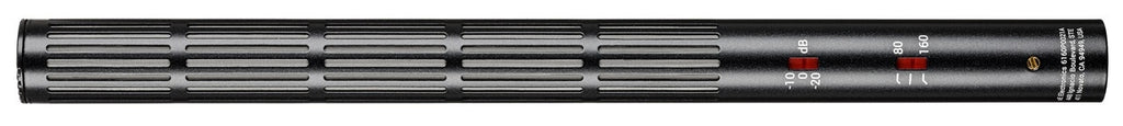 sE Electronics sE6160 shotgun microphone with wind filter, black body and professional audio recording equipment.