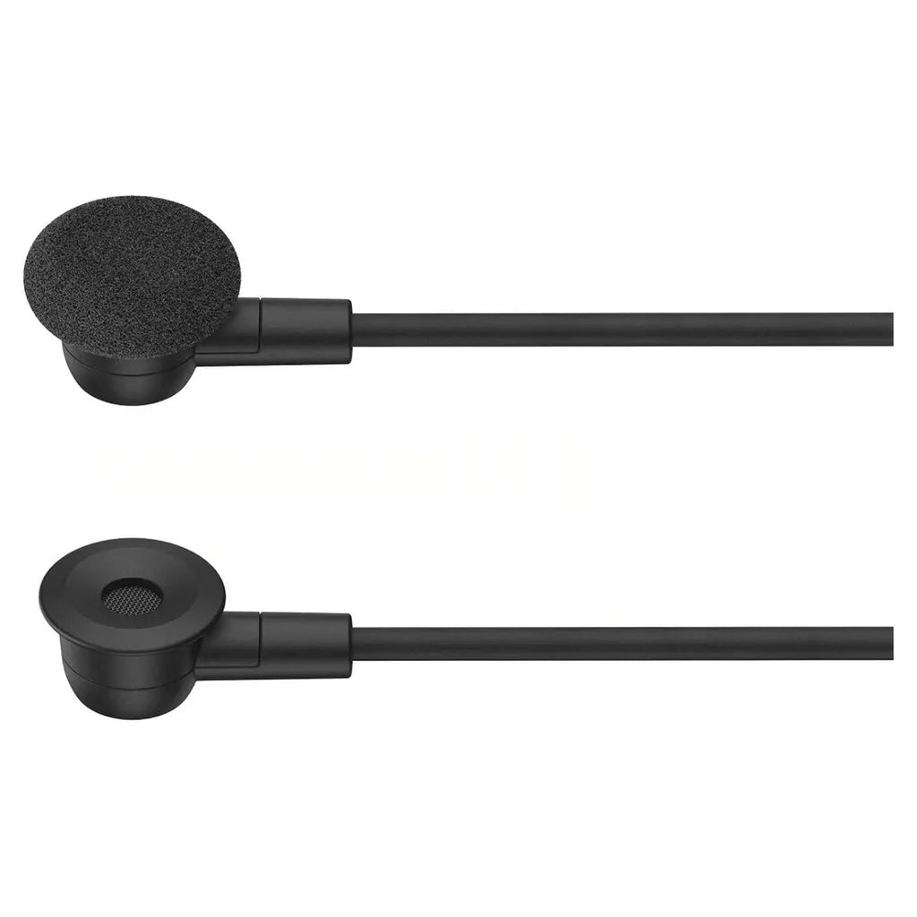 Sennheiser HD 500 BAM microphone capsule shown with and without foam windscreen