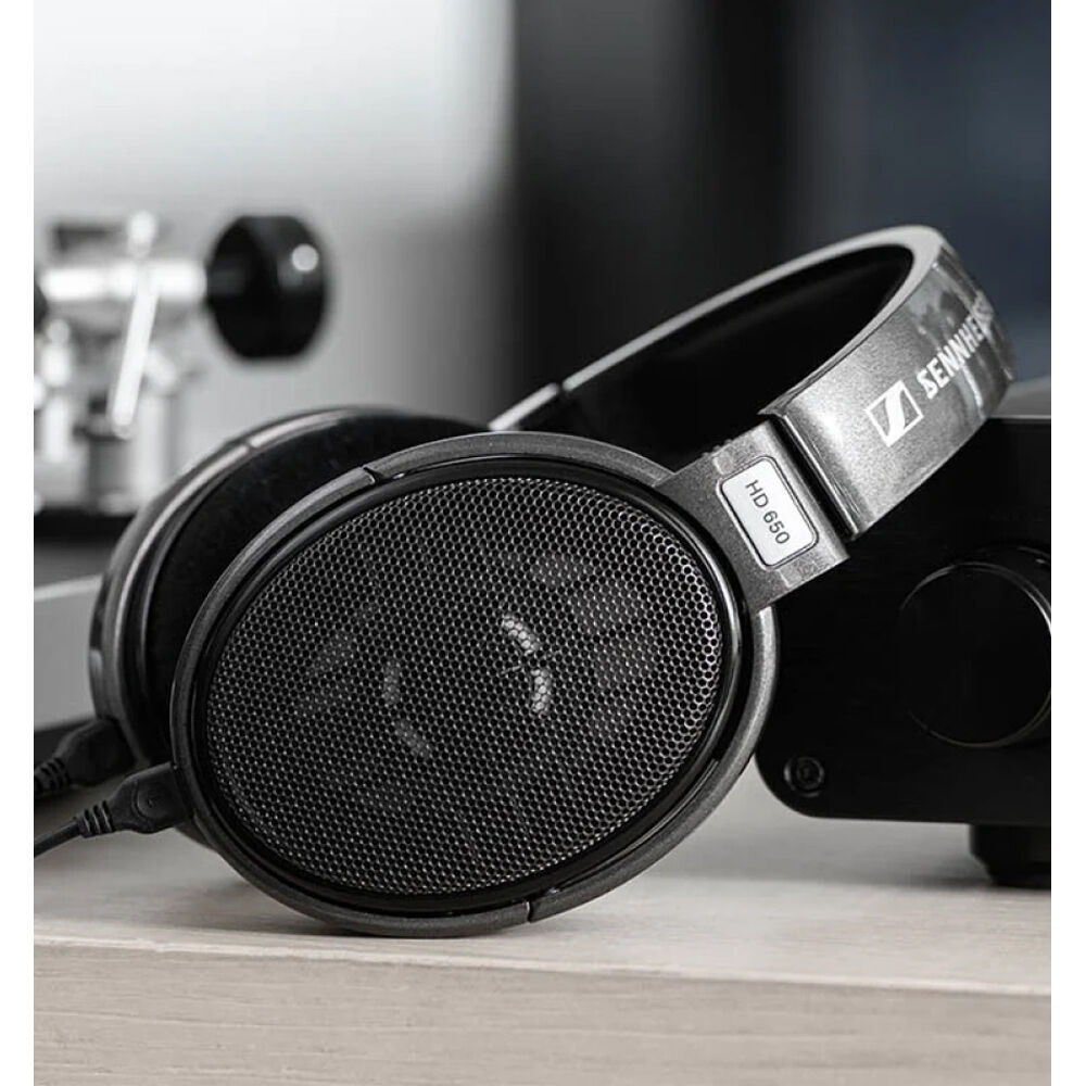Sennheiser HD 650 studio headphones, ear cushions detail