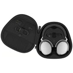 Sennheiser HDB 630 in Lunar Silver folded in the open carry case with BTD 700 dongle
