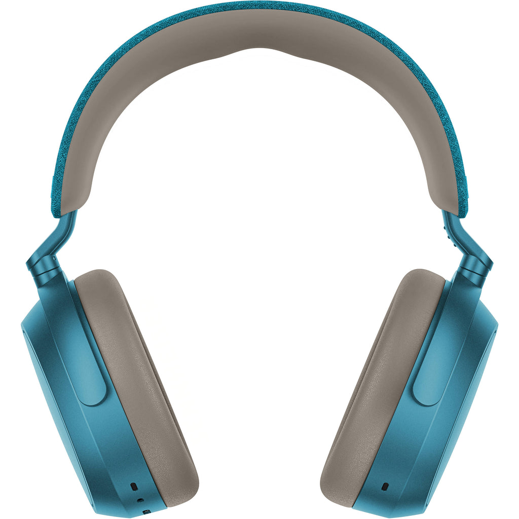 Sennheiser Momentum 4 Wireless headphones, front view in petrol blue