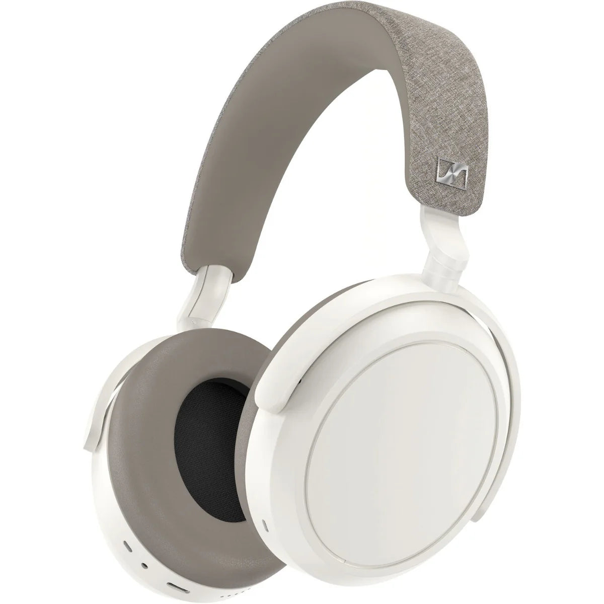 Sennheiser Momentum 4 Wireless headphones, angled view in white