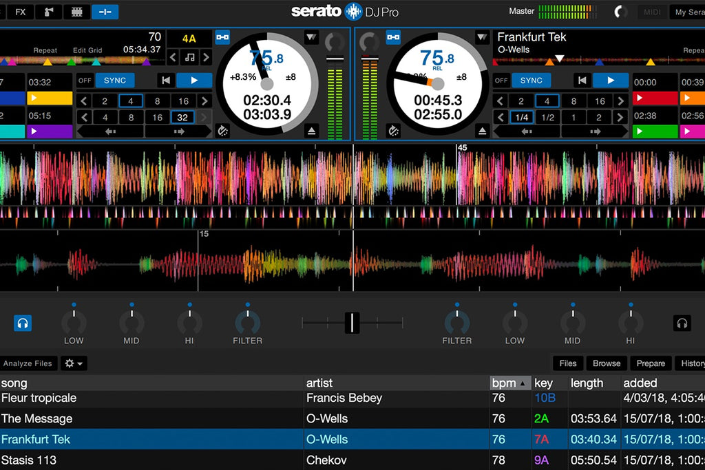 Serato DJ software expansion with Serato Play feature, showcasing DJ interface and control options on a digital screen.
