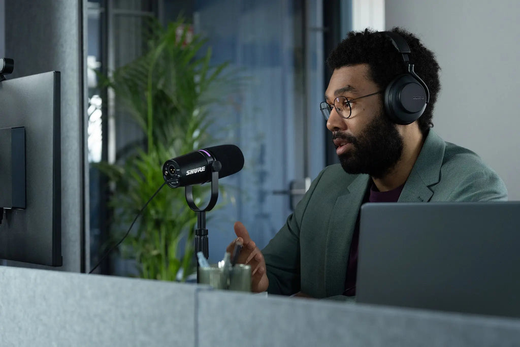 Shure MV7+ USB and XLR podcast microphone
