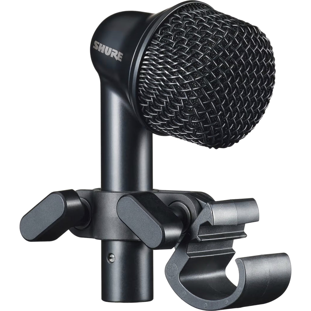 Shure Nexadyne 6 dynamic microphone with black body and grille, designed for professional audio and live performances.