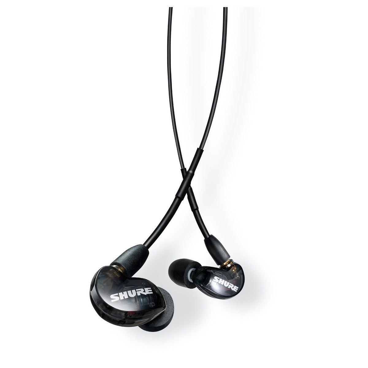 Shure SE215 wired in-ear headphones, in red