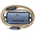 SilentPower Pulsar USB noise filter and conditioner showing compact design with USB connection port and indicator lights.