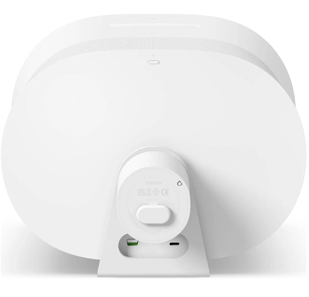 White Sonos Era 300 wall mount for speaker stands, designed for secure installation and optimal sound placement.