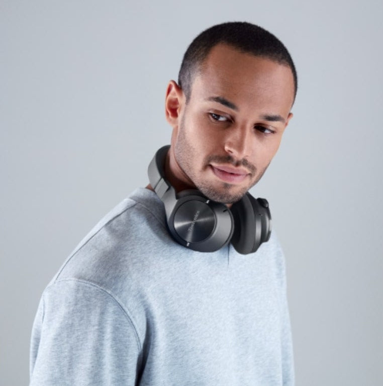 Technics EAH-A800 wireless headphones, side profile in black