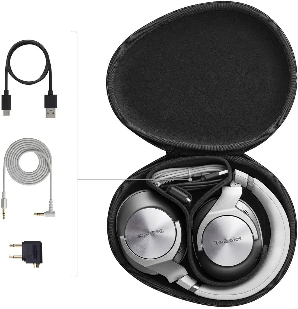 Technics EAH-A800 wireless headphones, headband detail in black
